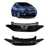 Grade Radiador Honda Fit 2015 16 2017 Preto C/friso Cromado
