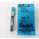 Grafite Mina Pentel 0,7mm F Caixa Com 12 Tubos -/ 144 Minas