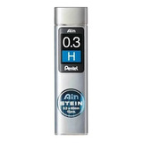 Grafite Pentel Ain Stein 0,3mm Com 15 Minas 2b - B - Hb - H 