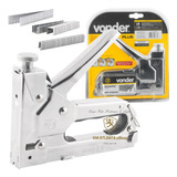 Grampeador Tapeceiro Madeira Profissional C/ 600 Grampos