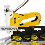 Grampeador Tapeceiro Profissional 4-14mm + 2200 Grampos