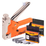 Grampeador Tapeceiro Profissional 4-14mm + 2200 Grampos