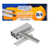 Grampo P/ Grampear 26/6 Galvanizado 50 Cx C/ 5000 Unid Cada