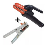Grampo Terra 300a + Porta Eletrodo 600a Mordente