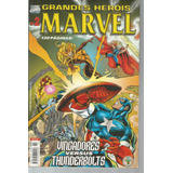 Grandes Herois Marvel N° 02 2ª Serie - Vingadores Versus Thunderbolts - 130 Páginas Em Português - Editora Abril - Formato 13,5 X 20,5 - Capa Mole - 2000 - Bonellihq 2 Cx443 H18