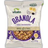 Granola Integral Chia Com Banana Vegano Vitalin Sem Glúten 