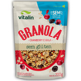 Granola Zero Açúcar Cranberry Goji Vegan Vitalin Sem Glúten 