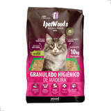 Granulado De Madeira Higiênico Para Gatos Wood 10 Kg Areia