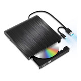 Gravador Cd/dvd Externo Usb 3.0 Slim Mac Note Ultrabook Pc