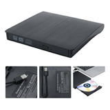 Gravador De Dvd, Leitor De Cd Externo Usb 3.0+, Gravador Tipo C, Cor Preta