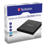 Gravador Externo Slim De Cd/dvd Verbatim (usb)