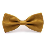 Gravata Borboleta Dourada Com Regulador Adulto E Infantil