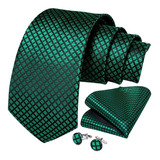 Gravata Seda Italiana Verde Luxo Classica