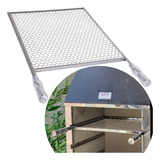 Grelha Inox Churrasco Pre Moldada 45cm À 65cm Sem Emenda