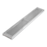 Grelha Ralo Linear Perfurada Em Inox 15x60cm Água Pluvial