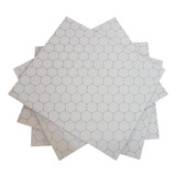 Grid Batalha Hexagonal 59x50cm Rpg Mdf Branco Riscável