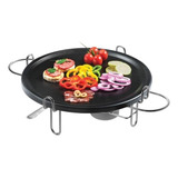 Grill Fondue Para Carne Rechaud Redondo Grande 37cm Forma
