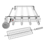 Grill Gira Inox Ajustavel P/ Prémoldadas 4 Espetos + Grelha