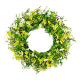 Grinalda De Flores Porta Da Frente Primavera Verão 50cm