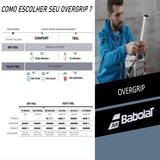 Grip My Overgrip Babolat Raquete Beach Tennis, Tenis, Padel Cor Branco / Preto / Branco