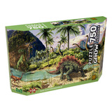 Grow Quebra-cabeça Puzzle Panorama Ilha Dos Dinossauros Com 750 Peças 