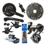 Grupo Kit Relação Shimano 3x8v 24v Altus Index - K7 11/34d
