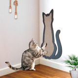 Grupo Paraiso Arranhador Gato Parede 44x23cm Mdf Tecido Juta Sisal Cor Preto Afiador Unhas 