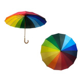 Guarda Chuva Arco Iris 16 Varetas Sombrinha 2unidades