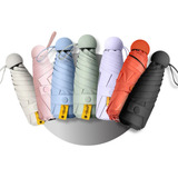 Guarda Chuva Mini De Bolso Portátil Anti-uv Case Brinde