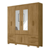 Guarda Roupa Casal 8 Portas Com Espelho 9430 Freijo Moval