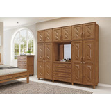 Guarda Roupa Casal Com Espelho 10 Portas 4 Gavetas Jc