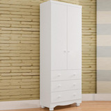 Guarda Roupa Infantil Bebê 2 Portas 3 Gavetas 100%mdf Júnior