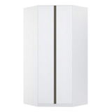 Guarda Roupa Modulado Canto Closet 2 Portas Prime Luciane Cor Branco Ff/branco Mat