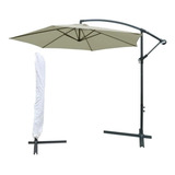 Guarda Sol Ombrelone Suspenso C/ Capa Base Lateral Branco 3m