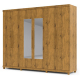 Guarda-roupa 6 Portas Absolut Espelho Madeirado Gelius
