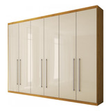 Guarda-roupa Casal Luxe 2,70 Metros 6 Portas 6 Gavetas Cor Bege