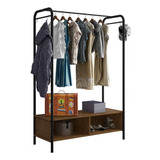 Guarda-roupa Closet Modulado Milão Preto E Demolição