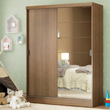 Guarda-roupa Infantil Madesa Luke 2 Portas Correr Espelho