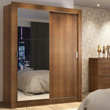 Guarda-roupa Solteiro Denver Madesa 2 Portas Correr Esp Ru Cor Rustic 10945z1e