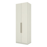 Guarda-roupa Solteiro Modulado Predileto 2 Portas Areia Hp - Cor Branco