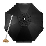 Guarda-sol Praia Bagum Haste Alumínio 2,00m Azul Belfix Cor Preto