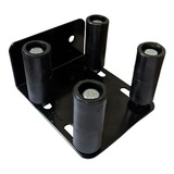 Guia Para Portao Preto 4 X 1 Rolete 30 X 70 Mm