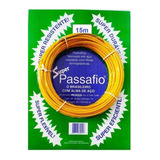 Guia Passa Fio Nylon 15 Metros Cabo De Aço Amarelo - Proaqua