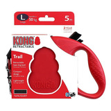 Guia Retrátil 5m Kong Trail Vermelho Grande - Cães Ate 50kg