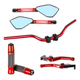 Guidão Esportivo Punho Luva Retrovisor Manete Mt07 Mt09 Xj6