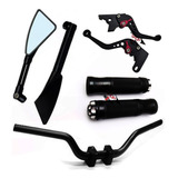 Guidão Naked Retrovisor Manopla Esportiva Fazer 150 250