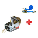 Guincho Manual Catraca 2000lbs Reboque Com Cinta Fita 3,8cm