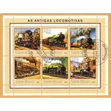 Guiné Bissau - Locomotivas - Trens - 2001 - Bloco 1