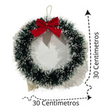 Guirlanda De Natal Decoração Enfeite De Porta Natalino 30cm