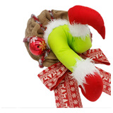 Guirlanda De Natal Grinch De 45 Cm, Porta Frontal, Decoração